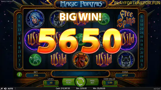magic portals slot big win