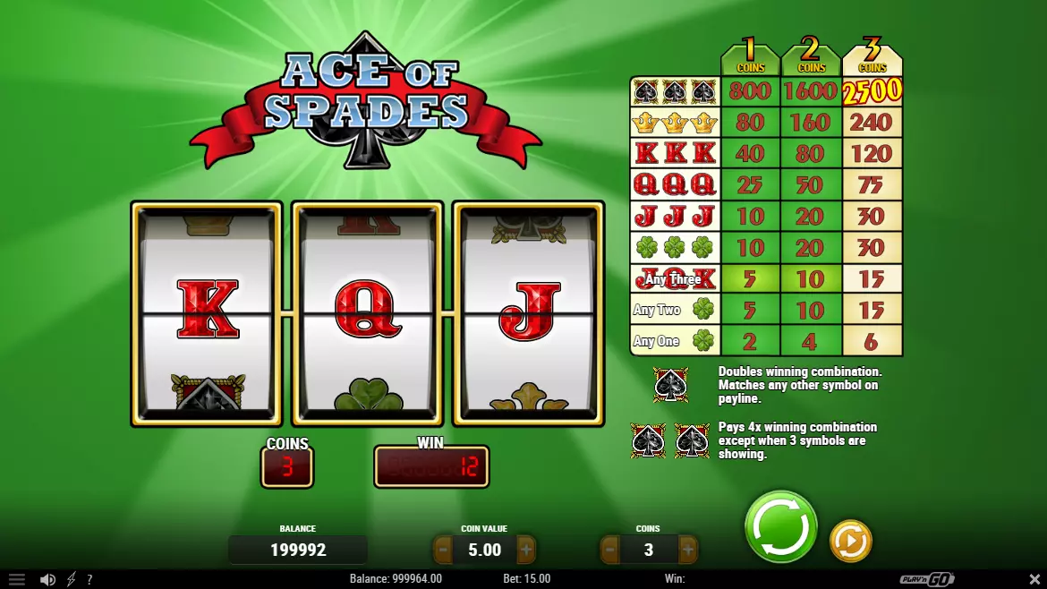 Ace of Spades  Slot demo play