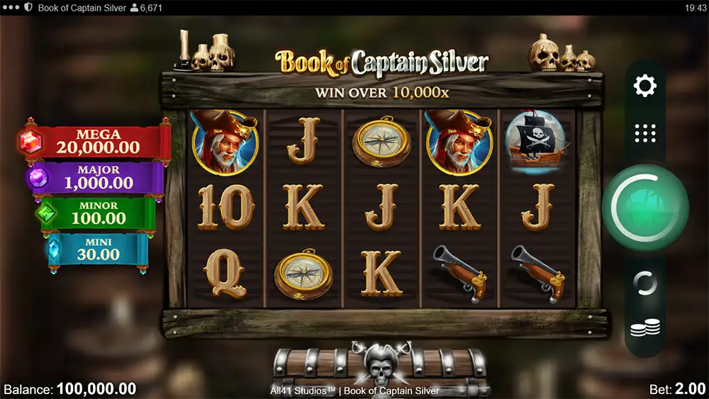 Book of Captain Silver Slot demo play