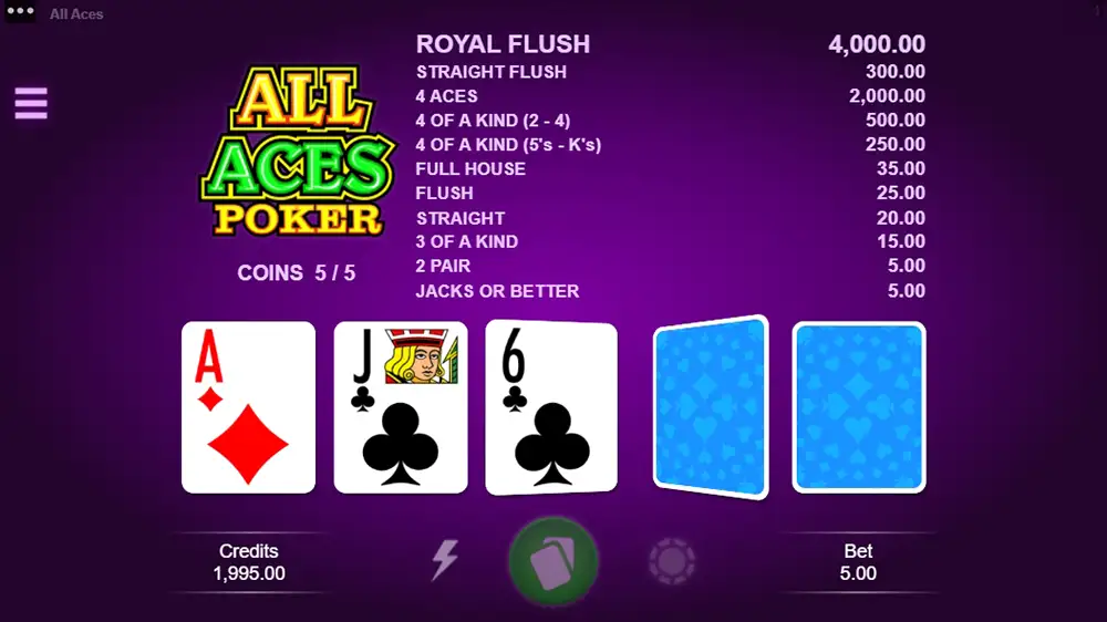 Joker Poker (Microgaming) demo play