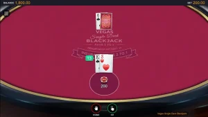 Vegas Single Deck Blackjack demo