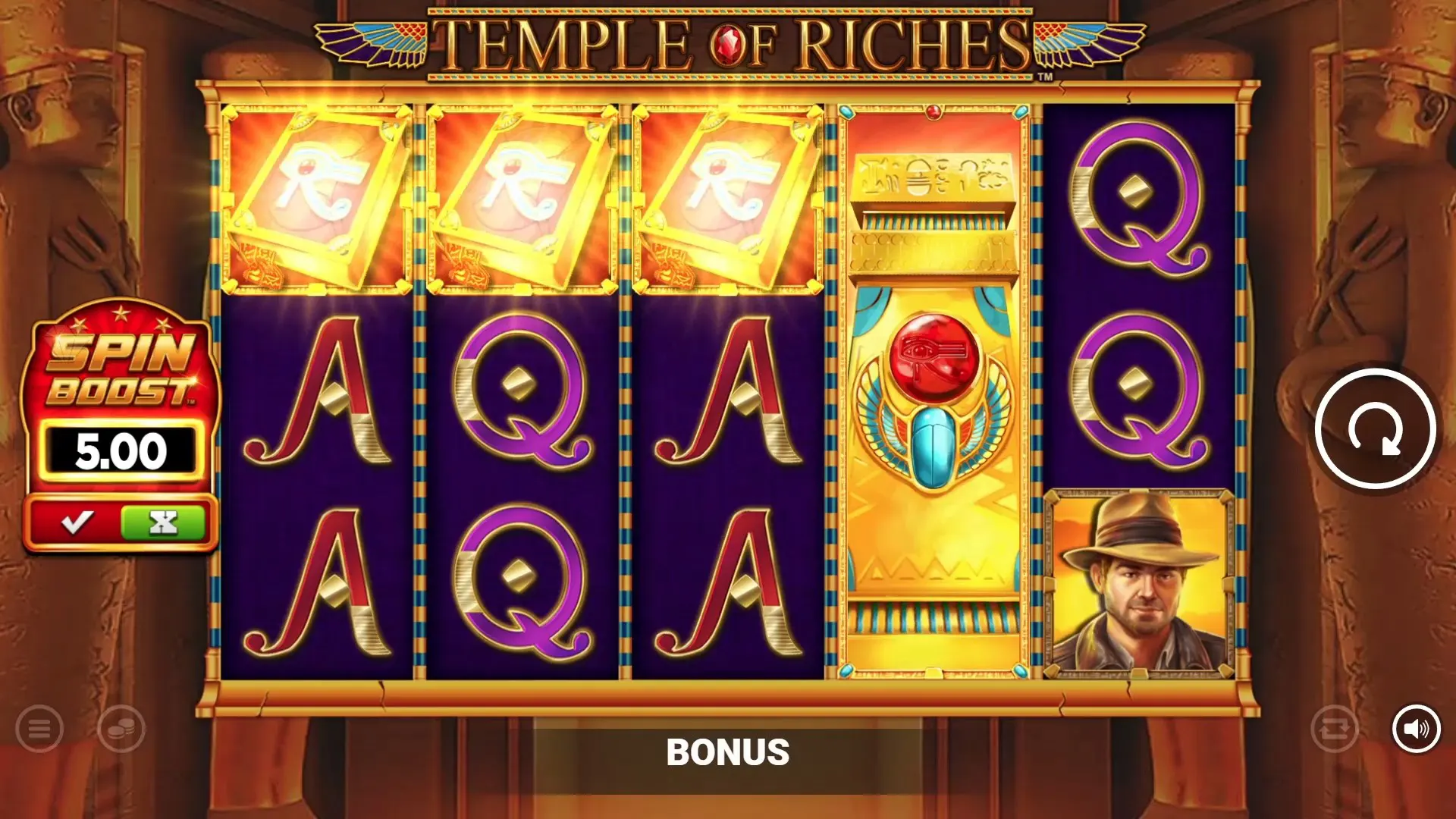 Temple of Riches Spin Boost demo