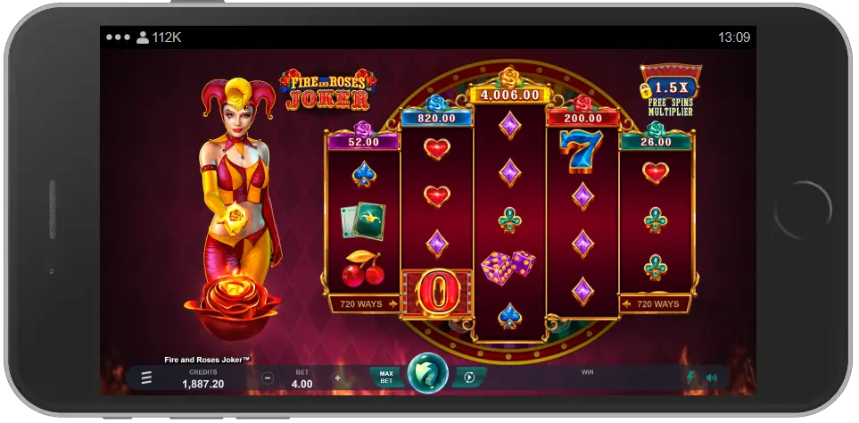 Fire and Roses Joker microgaming