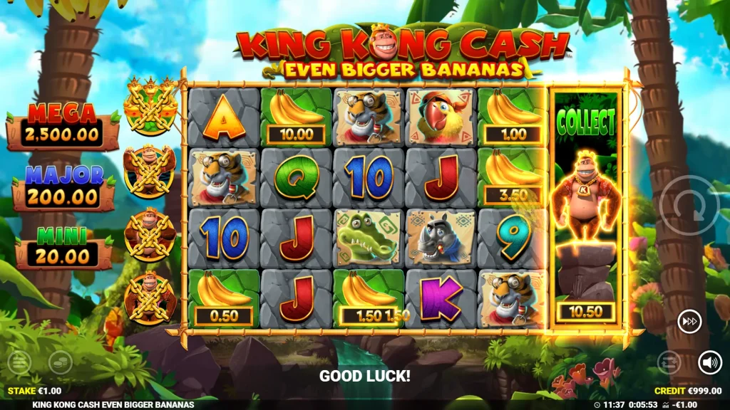 king kong cash even bigger bananas bonus